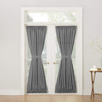 Sun Zero Barrow Energy Efficient Rod Pocket Door Curtain Panel, 54'' X 72'', Gray