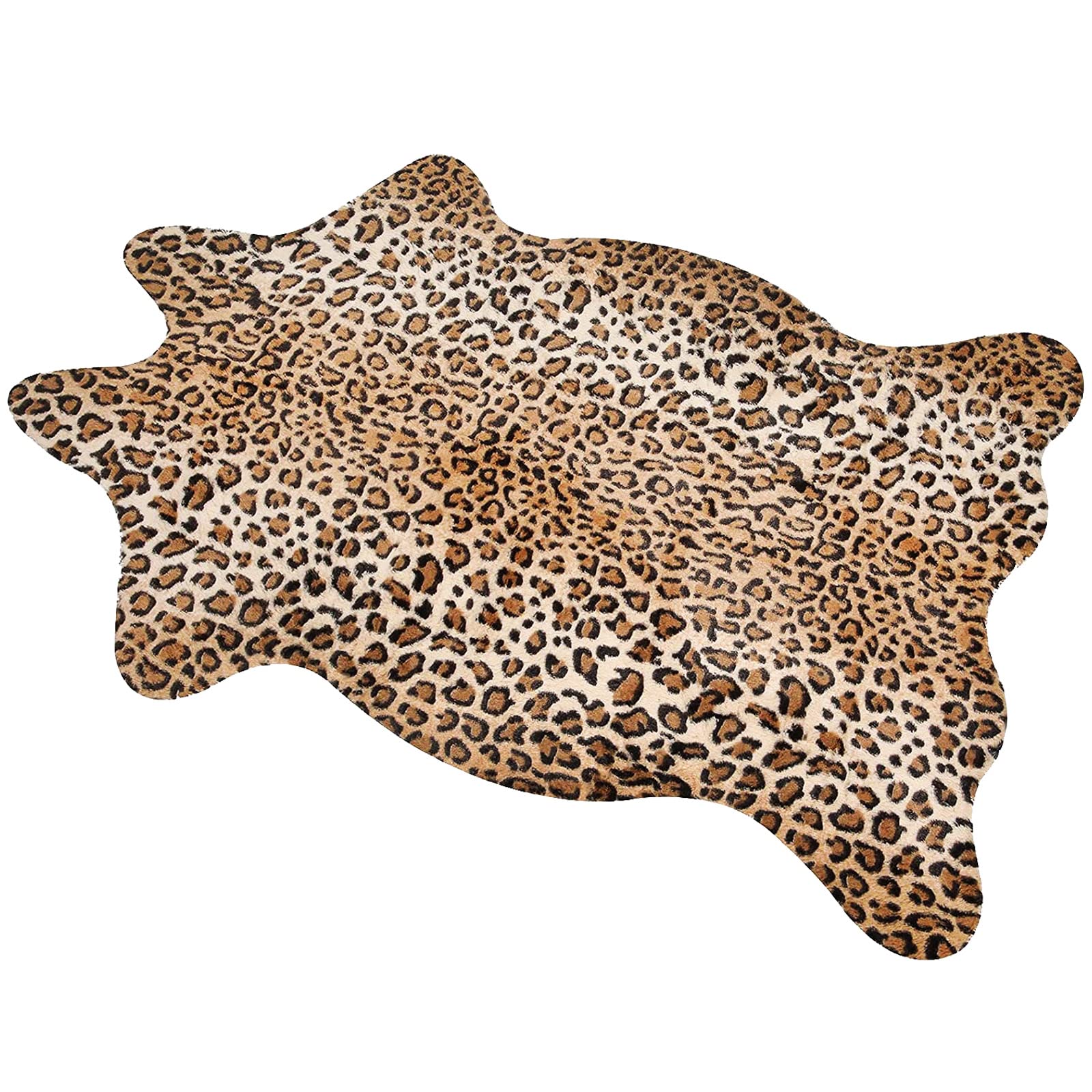 MACEVIA Leopard Rug Cheetah Print Rugs Western Decor for Living Room Bedroom Faux Animal Area Carpet Non-Slip 43.3 L x 29.5 W(3.