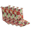 Makimoo Set Of 4 Outdoor Dining Chair Cushions, Comfort Patio Seating Cushions, 44 X21X4.5 Inch, Single Welt And Zipper, Bloomin