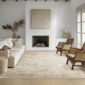 BILEEHOME 8x10 Washable Large Area Rugs for Living Room,Neutral Boho Modern Farmhouse Rug for Bedroom,Beige Tan