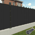 Patio 4 X 25 Fence Privacy Screen Black Commercial Grade Mesh Shade Fabric With Brass Gromment Outdoor Windscreen With Zipties
