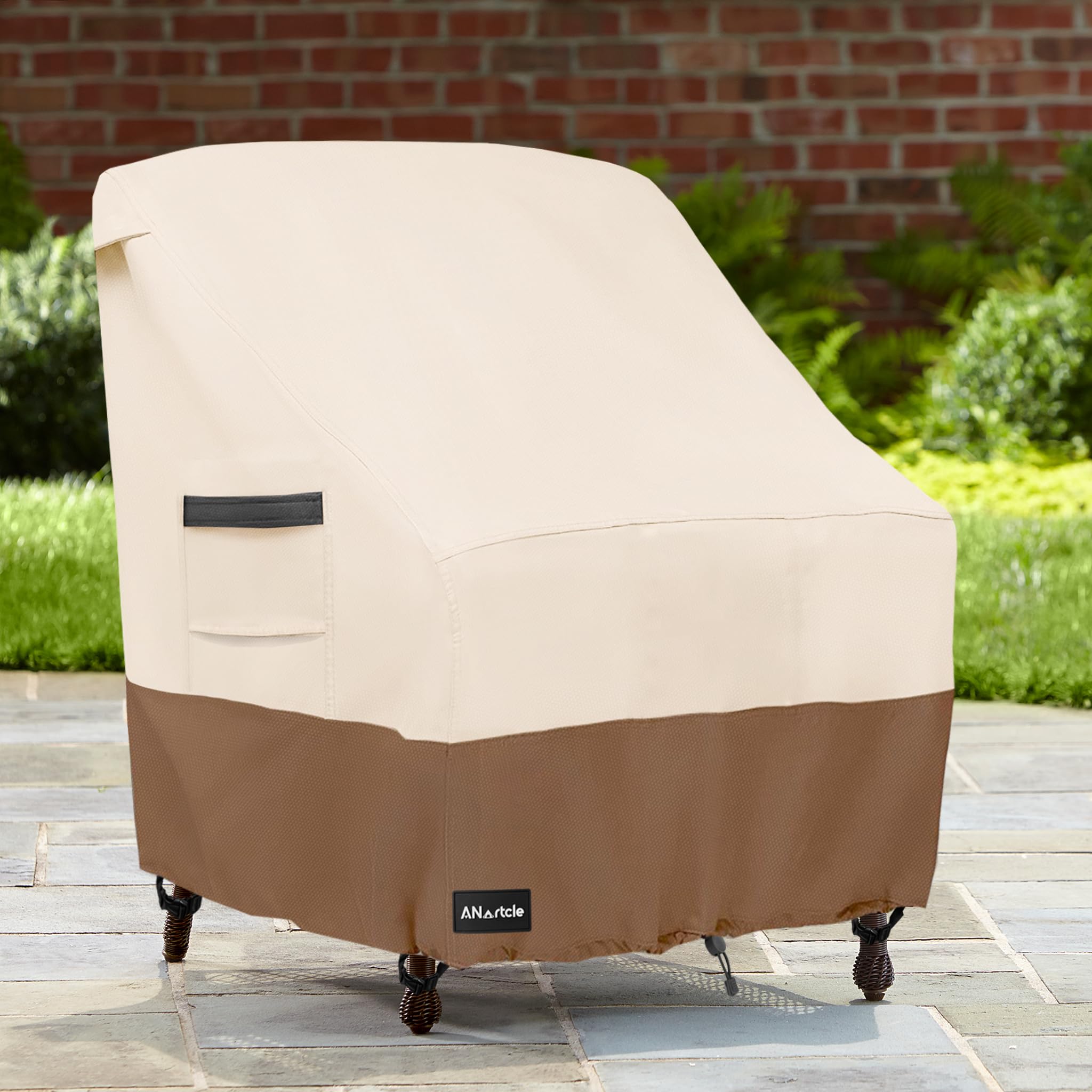 Anartcle Outdoor Swivel Lounge Chair Cover 2 Pack,600D Waterproof Heavy Duty Outdoor Chair Covers(35 W X 37 D X 38.5 H Inches),P