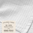Gilden Tree Waffle Hand Towels For Bathroom Quick Drying Lint Free Thin, 2 Pack, Classic Style (White)