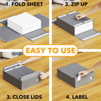 Spaceaid 4 Pack Bed Sheet Organizers And Storage, Foldable Sheet Organizer For Linen Closet, Sheets Set Folder Keeper With Windo