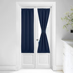 Nicetown Blackout French Door Curtains Window Door Curtains Thermal Insulated Door Curtain Panel 25W X 64L Privacy Door Shade Curtain For Door Window Curtains - 1 Panel, Navy