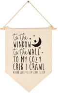 to the Window to the Wall-Sign Above Crib-Baby Flag Wall Decor Gifts for Baby Girls Boys Kids-Canvas Hanging Pennant Banner Wall