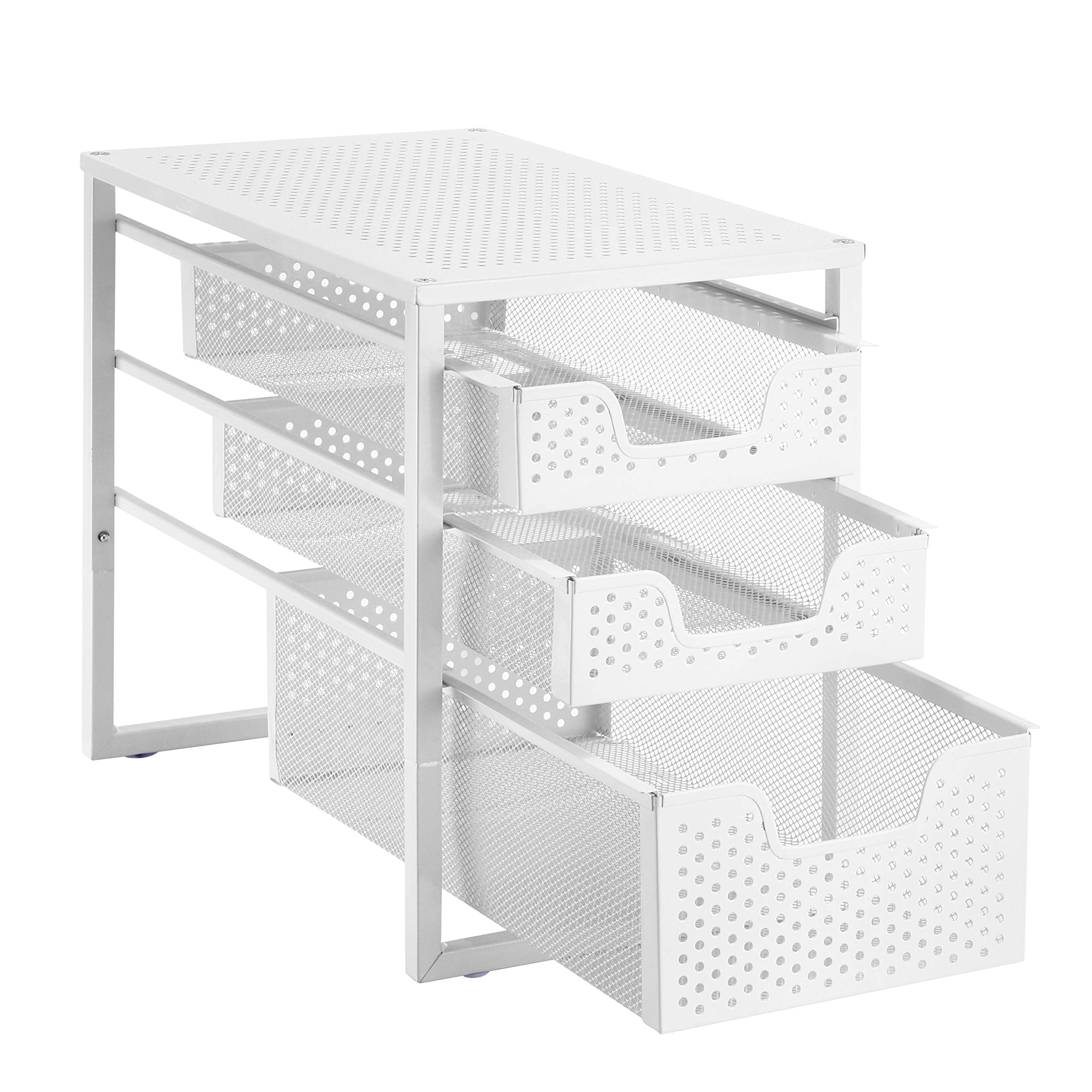 Simple Trending 3Tier Under Sink Cabinet Organizer With Sliding Storage Drawer, Desktop Organizer For Kitchen Bathroom Office, 