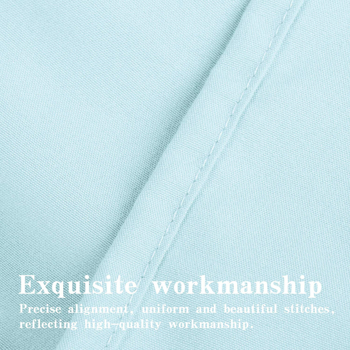 Ntbay 100% Brushed Microfiber 26X26 Euro Pillow Shams Set Of 2, Super Soft And Cozy European Throw Pillow Covers, Wrinkle, Fade, Stain Resistant Square Pillow Cases, Light Blue