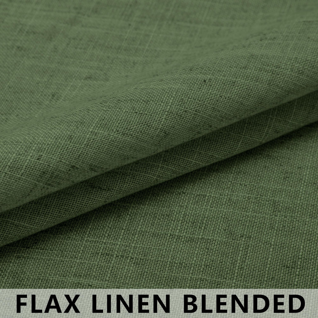Extra Long Olive Green Linen Curtains 108 Inches Long For Large Window 2 Panels Modern Elegant Pretty Drapes Light Filtering Sheer Emerald Loden Green Curtains For Living Room Dining Bedroom 9 Ft Tall