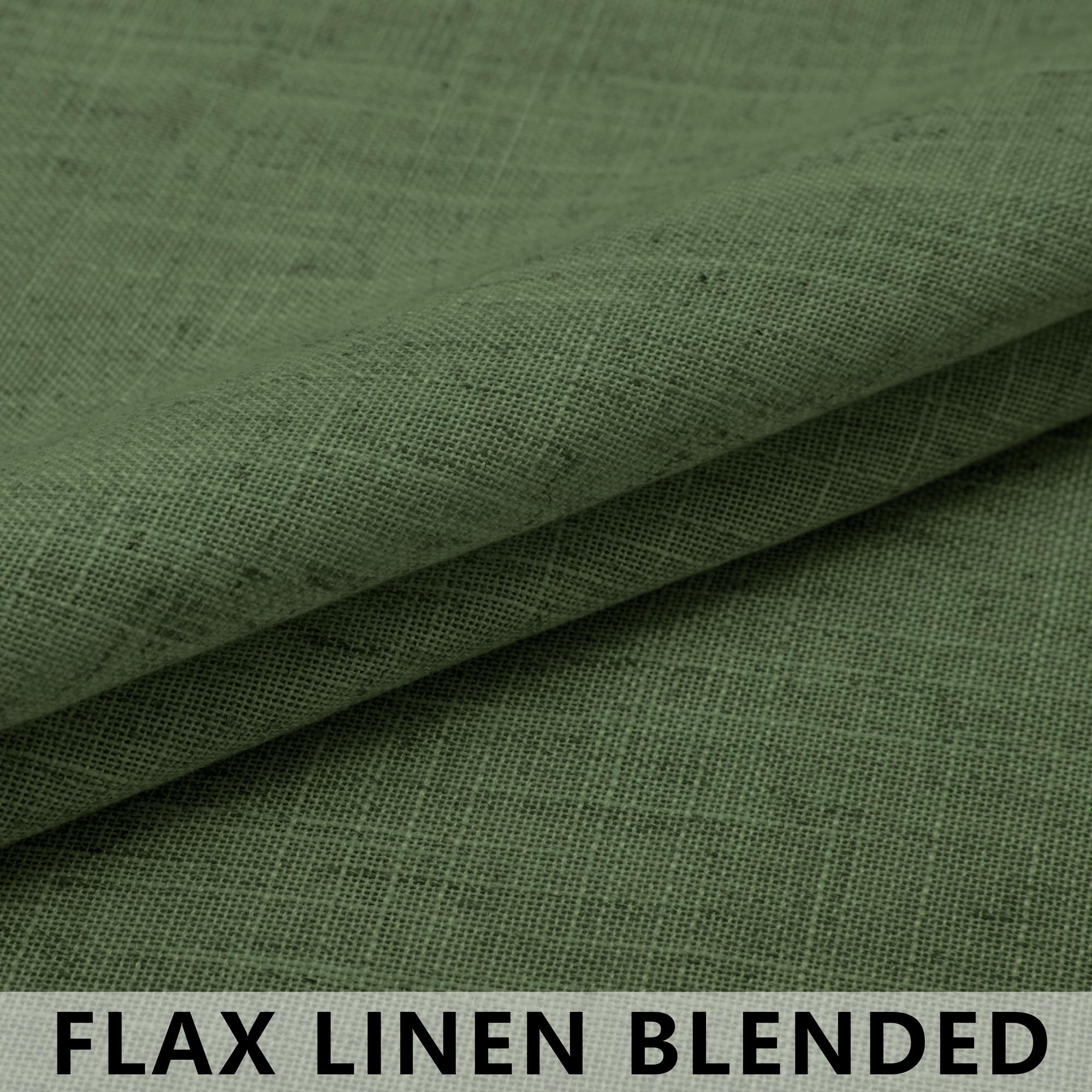 Extra Long Olive Green Linen Curtains 108 Inches Long For Large Window 2 Panels Modern Elegant Pretty Drapes Light Filtering Sheer Emerald Loden Green Curtains For Living Room Dining Bedroom 9 Ft Tall
