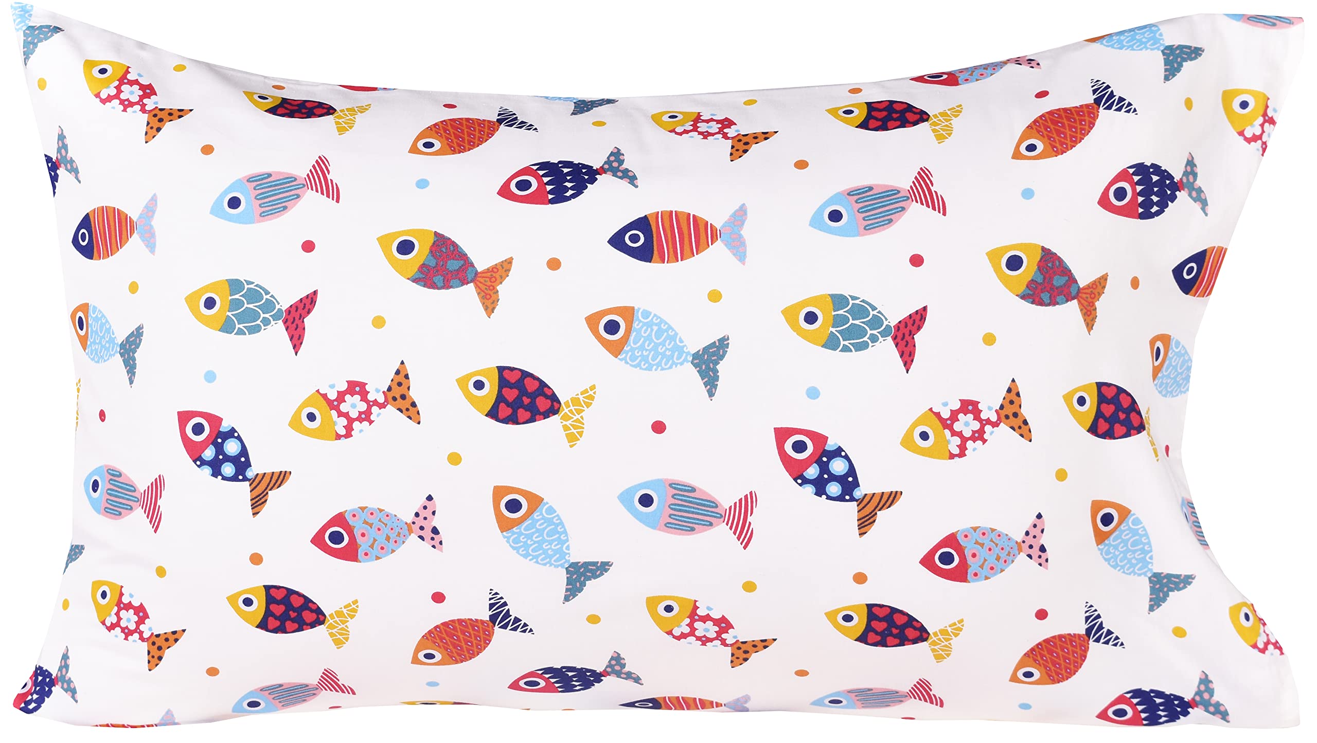 Scientific Sleep 100% Cotton Twin Bed Sheet Set - Colorful Fish Design, 3 Pcs Bedding for Kids, Includes Flat & Fitted Sheets, Pillowcase