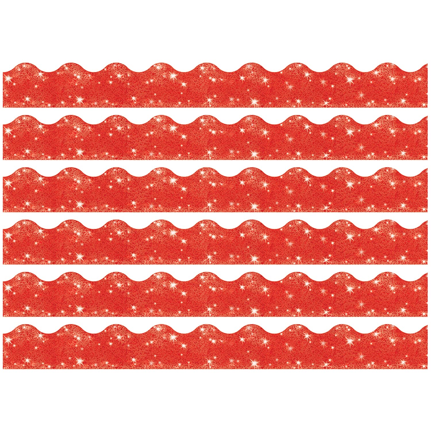 Trend Red Sparkle Terrific Trimmers, 32.5' Per Pack, 6 Packs