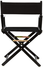 Casual Home Director'S Chair ,Black Frame/Black Canvas,18" - Classic Height