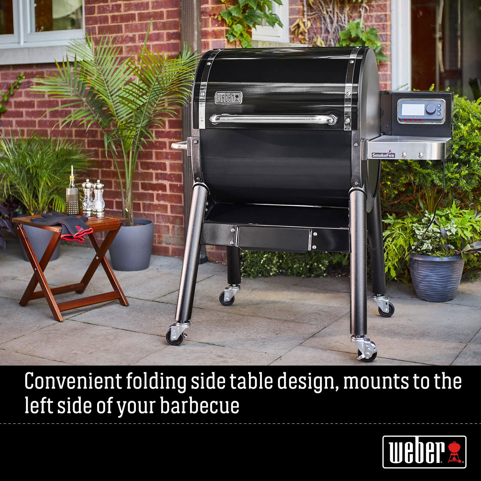 Weber Smokefire Folding Side Table, Silver