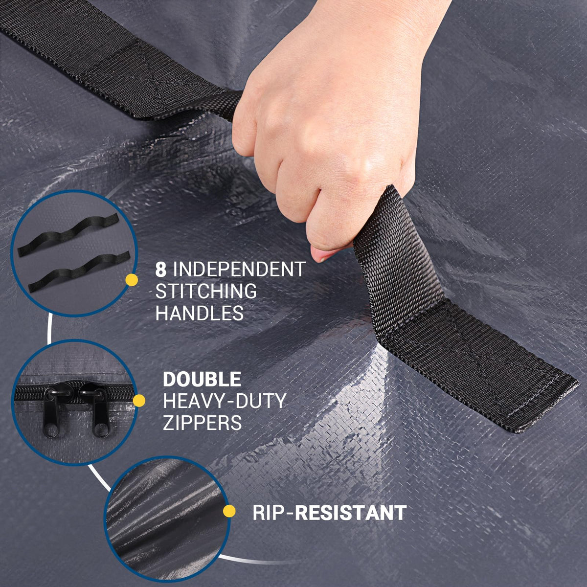 Storageright Mattress Bags For Moving, King Size - Extra Thick Mattress Cover For Moving With 8 Handles And Zipper, Heavy Duty Mattress Bags For Storage, Reusable Mattress Storage Bag, Moving Bag
