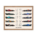 Poster Master 2023 Drivers Poster - Cars & Drivers Signatures Print - Sports Art - Car Racing Art - Gift for Men, Women & Car En