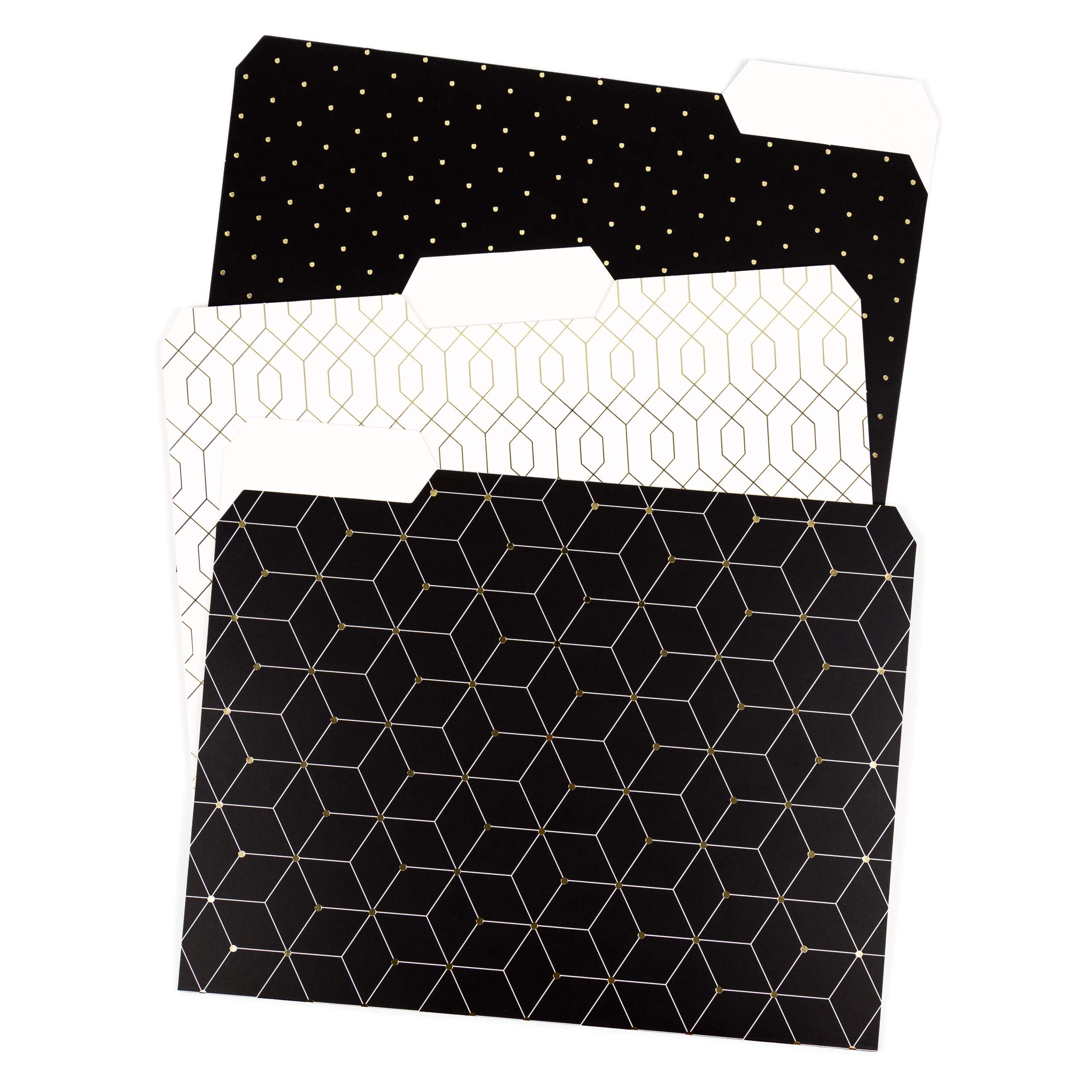 U Brands 3 Tab File Folders, Modern + Classic, 24 Count