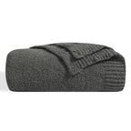 Bearberry Super Soft Fluffy Throw Blanket Lightweight Cozy Warm Bed Blankets For Couch Bed Sofa All Season (Dark Grey, 60   X80