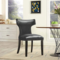 Modway Curve Vinyl Dining Chair, Black