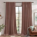 Stangh Wild Rose Velvet Curtains Extra Wide Door Curtains For Dressing Room, Super Soft Light Diffusing Window Drapes Back Tab E