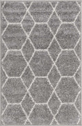 Unique Loom Trellis Frieze Collection Area Rug - Geometric (2 2 x 3 1 Rectangle Light Gray/Ivory)