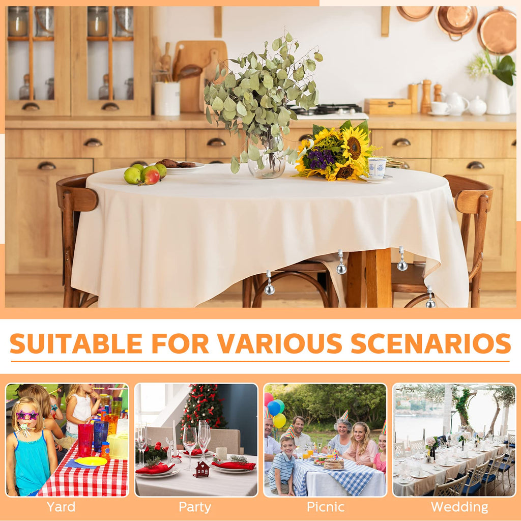 24 Pcs Tablecloth Weights Stainless Steel Tablecloth Clips Added Weights For Table Cover Family Home Dinner Lunch Outdoor Picnic
