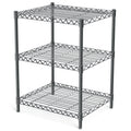 Aheonlar 3 Tier Grey Storage Racks And Shelving - Heavy Steel Material Pantry Shelves - Adjustable Storage Shelf Metal Storage R