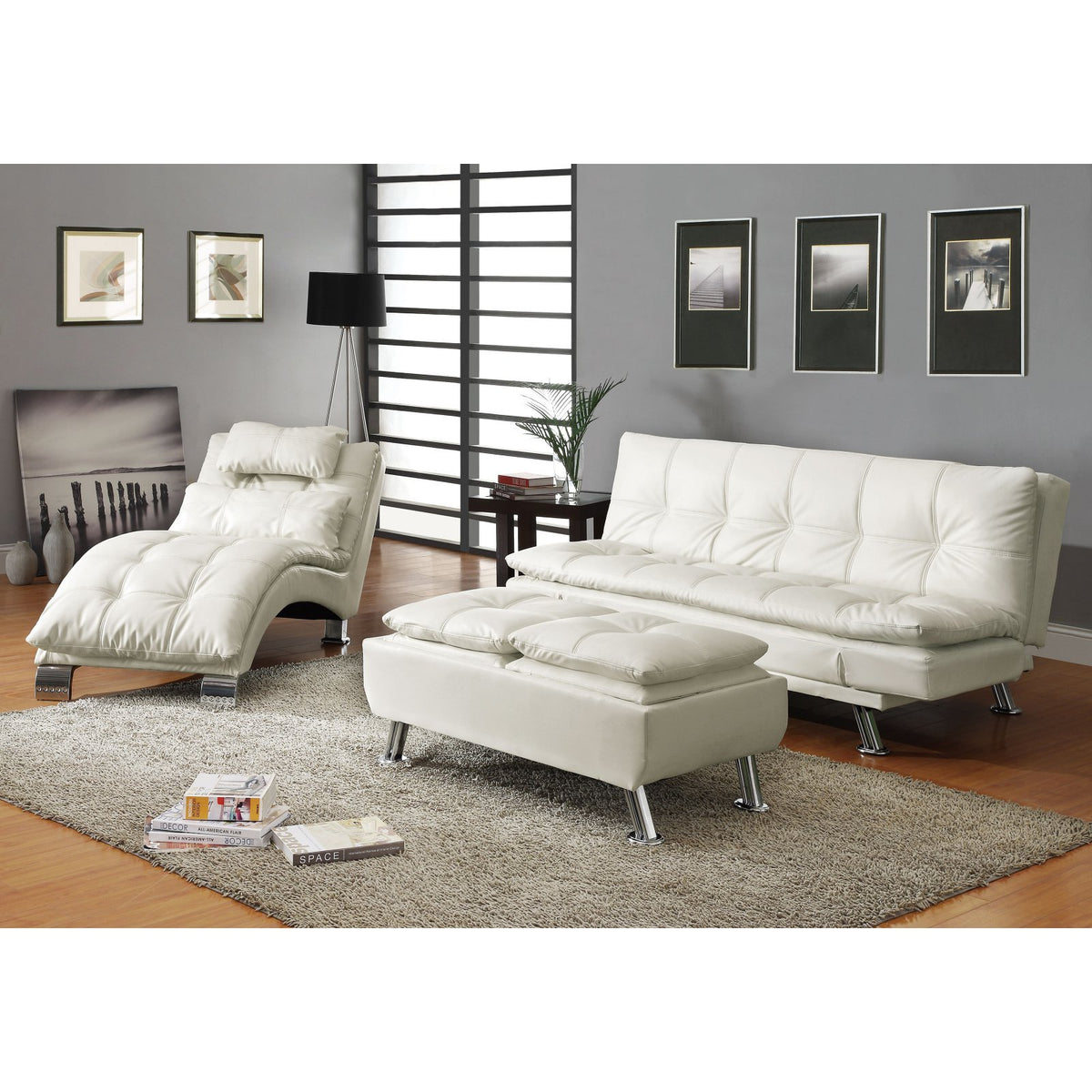 Coaster Dilleston Sofa Bed, White