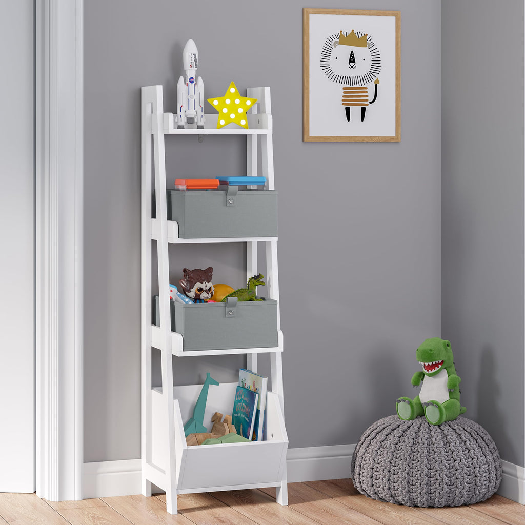 Riverridge Kids 2Pc 10.5In W X 5In H Folding Storage Bin Set - Gray