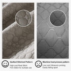 Horimote Home Quilt Set Twin Size Beige, Classic Geometric Spots Stitched Pattern, Stone-Washed Microfiber Chic Rustic Look, Ult