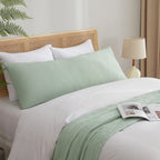 Phf Ultra Soft Waffle Body Pillowcase, Sage Green, 20' X 54', Polyester, Breathable, Skin-Friendly, Zipper Closure