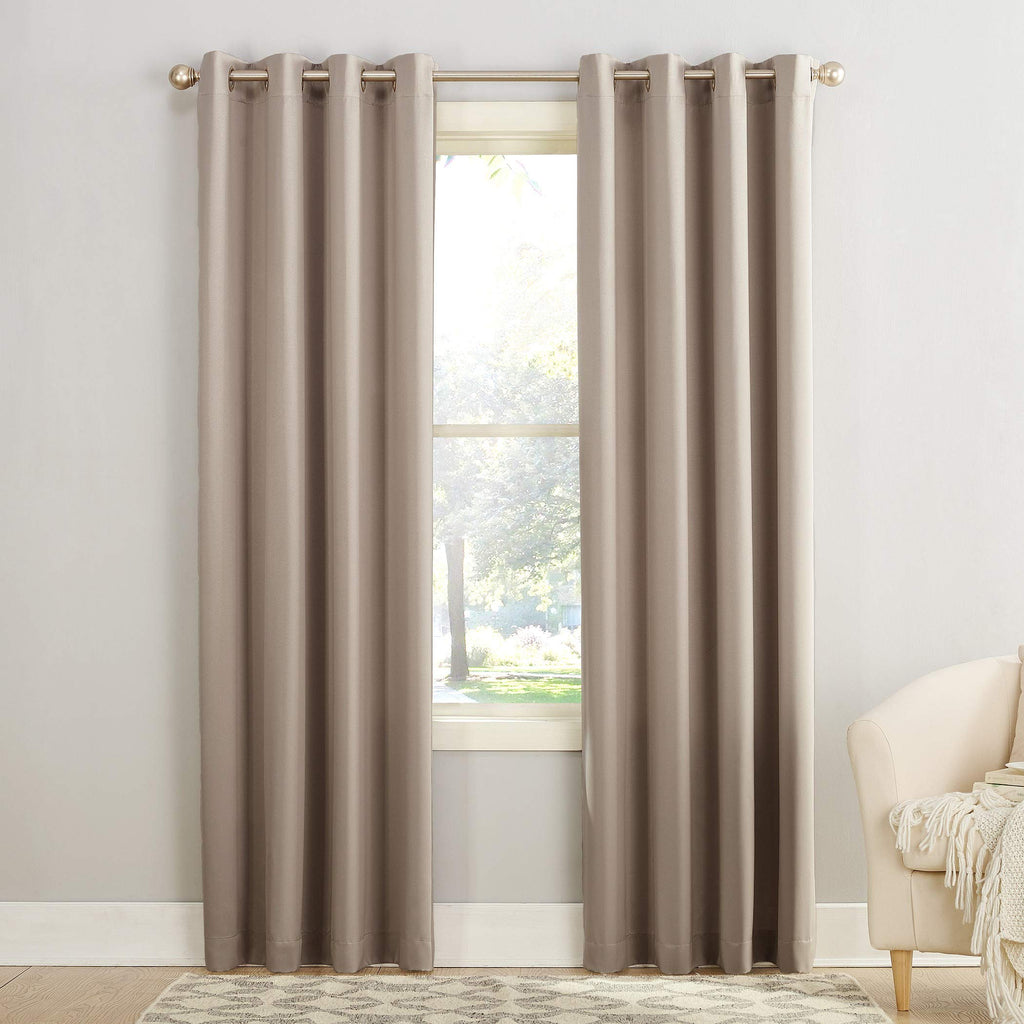 Sun Zero Barrow Energy Efficient Grommet Curtain Panel Pair 54'' 108''