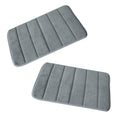 Xerhnan Memory Foam Bath Mat Set  Non Slip, Absorbent, Soft Bath Rug Set  Fast Drying Washable Bath Mat  Size 17 x 24 (2, Gre