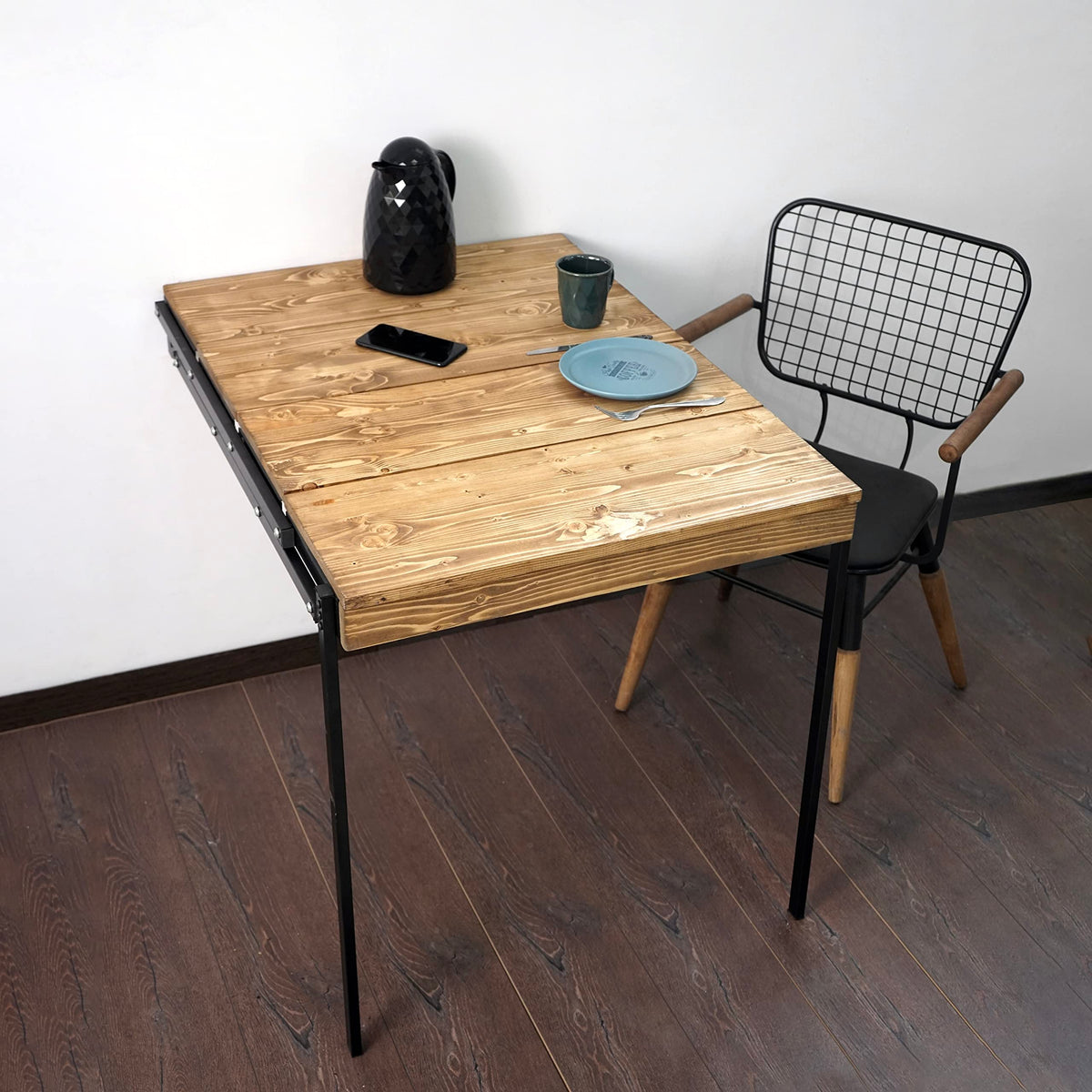Ultimate Premium Products Murphy Folding Table | Wall Mounted Table Dining Table | Multifunctional Desk & Shelf | Storage Shelf | Small Space Desk