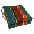 Blazing Needles 16-Inch Outdoor Square Chair Cushion, 16' X 16', Annie Chocolate 2 Count