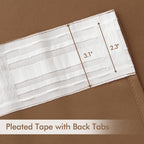 Miulee Back Tab Blackout Curtains 90 Inch Long 2 Panels Set For Living Room Bedroom, Rod Pocket/Pinch Pleated Thermal Insulated Room Darkening Light Blocking Curtain, 52 X 90 Inch, Cappuccino Brown