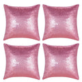 Miayon Pink Sequin Pillow Covers Square Glitter Pillow Cases Decorative Sparkling Throw Pillow Covers Cushion Case For Bed Sofa