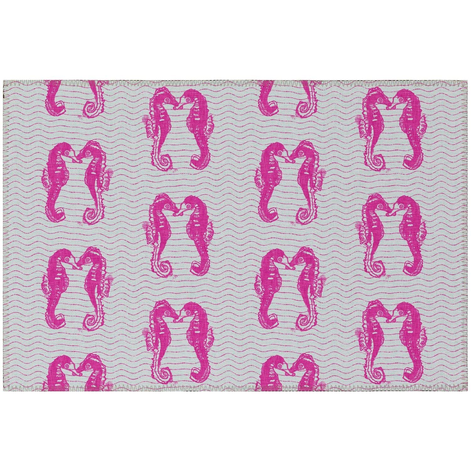 Seabreeze Sz15 Pink Coastal Rug Rectangle 5' X 7 ' 6"