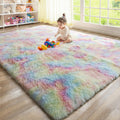 KCHOWUA 6x9 Unicorn Thick Fluffy Shag Large Area Rugs for Living Room,Machine Washable Fuzzy Shaggy Pastel Throw Rug for Girls B