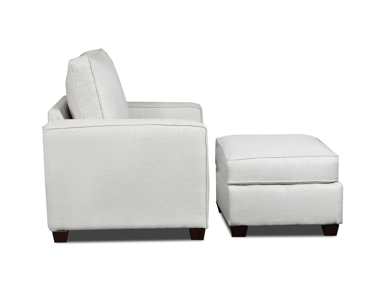 American Furniture Classics Relay Linen Upholstered Chair, Soft Washed Cream Tweed