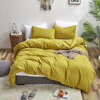 Luxlovery Chartreuse Comforter Set Full Moss Green Bedding Comforter Set L Modern Solid Grass Green Soft Breathable Yellowish-Gr