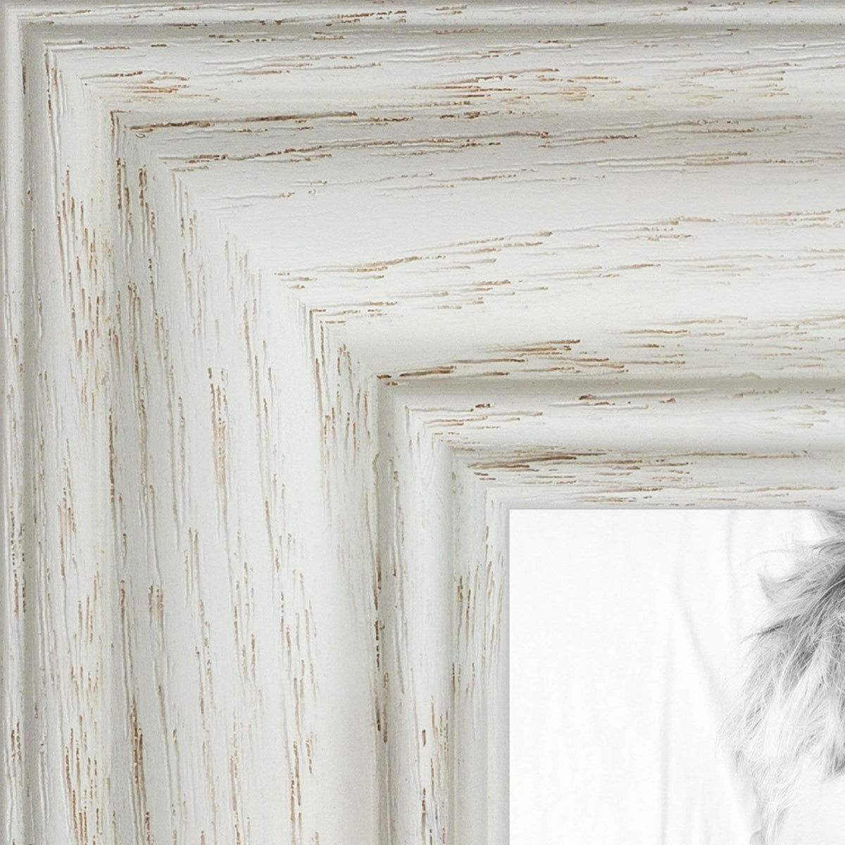 ArtToFrames 4x12 inch Off White Wash on Ash Wood Picture Frame, 2WOM0151-59504-475-4x12
