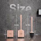 Sellemer Toilet Brush And Holder Set - Flexible Toilet Bowl Brush Head With Silicone Bristles, Compact Size For Storage And Orga