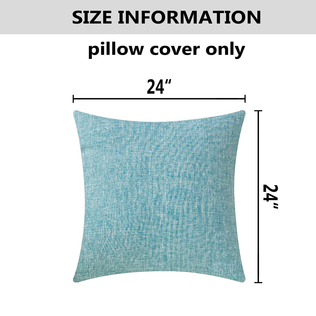 Home Brilliant Teal Decorative Pillow Covers Textured Burlap Linen Pillow Case Soft Euro Sham Covers For Sofa Couch Bed Living R