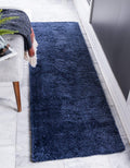 Unique Loom Solo Collection Area Rug - Calabasas (2 2 x 6 7 Runner, Navy Blue)