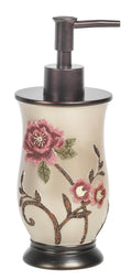 Popular Bath Soap Dispenser/Lotion Pump, Larrisa Collection, Rose Design , Brown