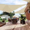 Patio Paradise 9' X 9' X 9' Sun Shade Sail Triangle Canopy, Permeable Shade Cloth Fabric Sunlight Block Patio Cover Hdpe Deck Aw
