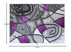 Flash Furniture Jubilee Collection Abstract Area Rug - Colorfast Purple Olefin Rug - 8' X 10' Area Rug - Jute Backing - Living Room, Bedroom, & Family Room
