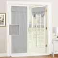 Ryb Home Privacy French Door Curtains, Rich Linen Texture Room Darkening Door Window Curtains And Drapes Thermal Insulated Tricia Door Blinds For Patio Door Doorway, W26 X L69 Inch, 1 Panel, Gray