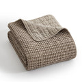 Levtex Home - Mills Waffle - Throw - Cocoa Cotton Waffle - Throw Size 50 X 60In.